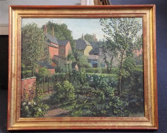 Frederick Henry Stonham (1924-2003) Garden scene 19 x 23.5in.